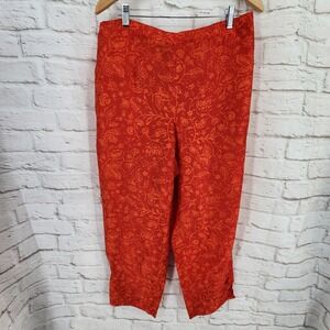 Venezia Silk Blend Pants Women Size 18/20 Resort Bright Colorful Cruise Vacation